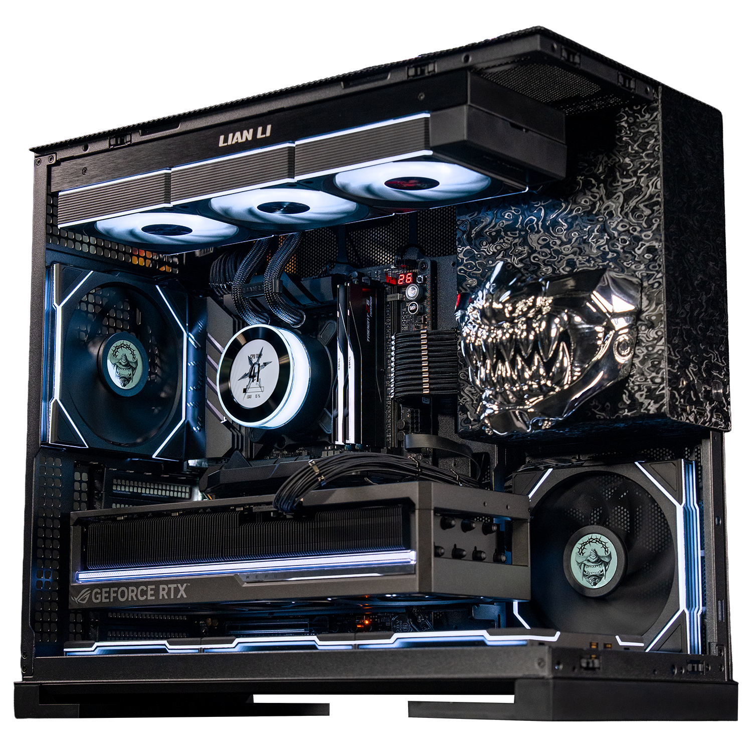 High-end gaming PC with RGB lighting