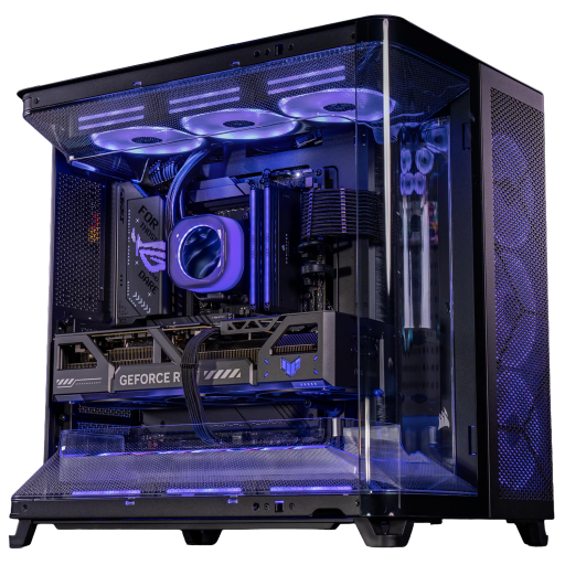 Stylish gaming PC with RGB lighting